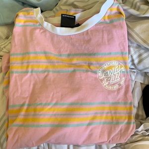 pastel santa cruz long sleeve striped shirt S-L